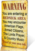 dingleiever-Warning You are Entering a Redneck Area Vintage Metal/Tin Sign Poster, Gas Oil, for Man Cave/Garage Shabby Chic Wall Sticker...