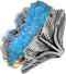 Retro Resin Crystal Stone Cocktail Rings Gothic Hip Hop Punk Crystal Engagement Wedding Statement Rings Uniquely Stylish Jewelry Gifts for Women (...