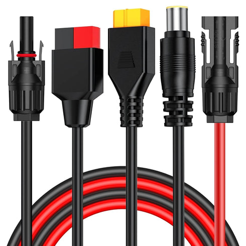 3-in-1 (XT60, DC7909, Anderson) Adapter Extension Cable, 10FT 12AWG Compatible with Anderson DC 8mm Adapter XT60 Connector for Outdoor Portable So...