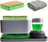 Kitchen Dish Soap Dispenser with Sponge Holder,Sink Countertop Organizer,4-in-1 Upgrade Set,Kitchenware Soap Dispenser Brush,Silicone Tray,Dishwas...