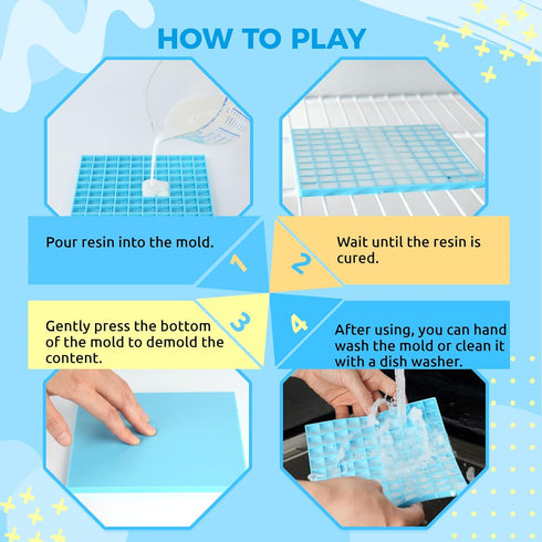 Scrabble Board Game Mold Set 3 Pcs, DIY Silicone Puzzle Game Mold, Resin Game Casting Mold, English Spelling Puzzle, Alphabet Letter Word Matching...
