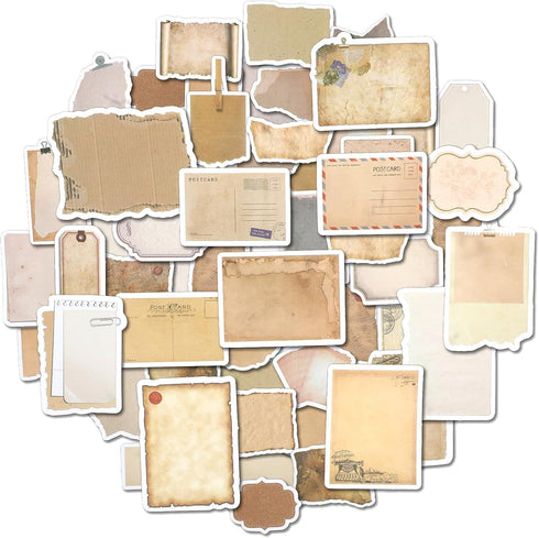 Vintage Scrapbook Paper Stickers, 80 Pcs Scrapbooking Sticker Book Aesthetic Junk Journal Supplies DIY Decoupage Paper Accessories Stickers Craft ...