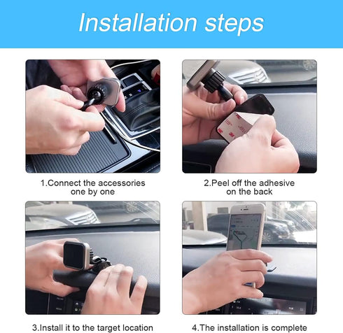 Magnetic Phone Mount for Car, 360° Rotatable Universal Mobile Phone Holder for Dashboard and More Places, Suitable for iPhone 12/12 Pro/Pro Max Mo...