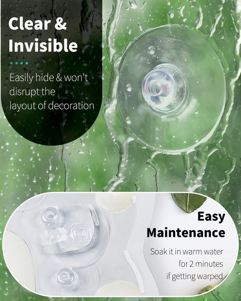 Pawfly 20 Pack Suction Cups 1.8 Inch, Small Rubber Suction Cups for Home Kitchen Bathroom Organization Christmas Decoration Window...