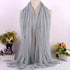 Women Solid Shimmer Hijab Muslim Head Wrap Long Scarf (Shimmer-Grey)...