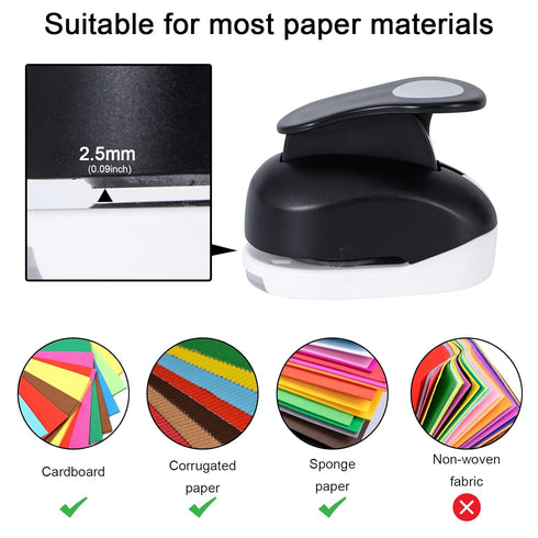 Circle Punch for Paper Crafts 3 Pack, Paper Punches for Crafting 1.5inch 1inch 0.6inch, Round Shapes Circle Hole Puncher for Crafts Scrapbooking,B...