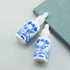 4 PCS 1 2/3oz (50ml) Blue and White Porcelain Ceramic Dropper Bottles Perfume Aromatherapy Cosmetic Container Essential Oils Sample Empty Dropper ...