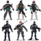AMOR PRESENT 6PCS Army Men Soldiers, Army Men Action Figure with Weapon Military Soldier Playset Army Toy Set for Kids Boys Birthday Gift Grey...
