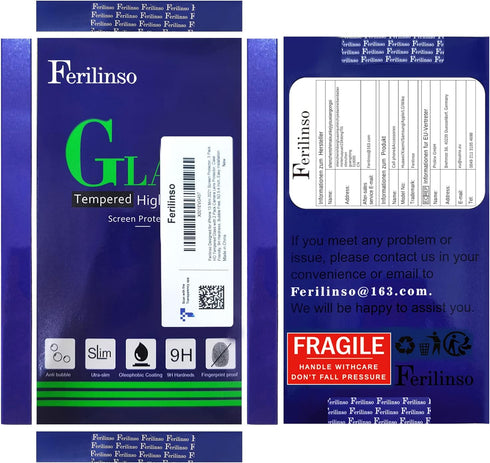 Ferilinso Designed for iPhone 13 Mini Screen Protector, 3 Pack HD Tempered Glass with 2 Pack Camera Lens Protector, Case Friendly, 9H Hardness, Bu...