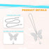 Bling Butterfly Diamond Car Hanging Accessories, Crystal Car Rear View Mirror Charms, Charms Good Luck Gifts Amulet Ornament Hanging Interio Car D...