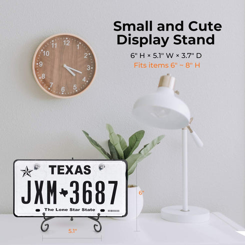 TR-LIFE Plate Stands for Display - 6 Inch Holder + Metal Easel Stand for Picture Frame, Decorative Plates, Book, Photo, Collectibles (2 Pack)...