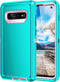 for Galaxy S10 Case,Heavy Duty Shockproof Dust/Drop Poof 3 Layers Full Bady Protection Rugged Case for Galaxy S10,Mint Green/Pink...