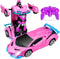 Remote Control Car, Transformation Car Robot Rc Cars for Kids Boys Girls Gift, 1:18 Scale Racing Car with One-Button Deformation & 360°Drifting Ro...