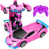 Remote Control Car, Transformation Car Robot Rc Cars for Kids Boys Girls Gift, 1:18 Scale Racing Car with One-Button Deformation & 360°Drifting Ro...