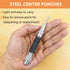 2-Piece Automatic Center Punch, 5 inch Spring Loaded Center Hole Punch with Adjustable Stroke Punch Tool for Metal Wood Glass Plastic, Metal Punch...