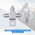 Stainless Steel AN3-3AN Male Brake Hose End Tee Block with screw 1/4-20 unf Titanium Color...