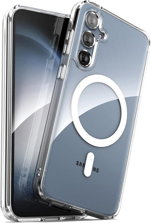 ENCASED Clearback Case Designed for Samsung Galaxy S23 FE Case with Magnetic Phone Grip (Compatible with MagSafe) Clear...