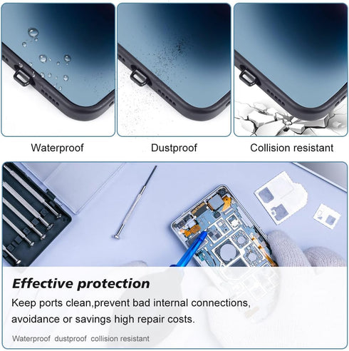 12PACK Lightning Anti Dust Plug with Easy-Grip Tab Compatible with iPhone 14,14 Pro Max,iPhone 13,13 Pro Max,12,11,11 Pro,X,XS,XR,8,7,iPhone Charg...