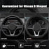 West Llama Flat Bottom Car Steering Wheel Cover for Nissan,D Shaped Steering Wheel Cover for Rogue,Altima,Kicks (Black-Standard Size)...