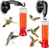 ORIENTOOLS Hummingbird Feeder with Window Hanger- 2pcs Window Bird Feeder, 2.2 oz/Pc Mini Hanging Flower Bird Feeders for Suction Cup...