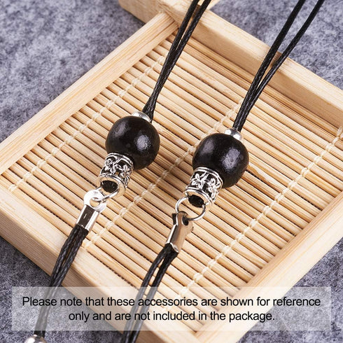 KISSITTY 200Pcs Natural Dyed Black Wooden Ball Spacer Beads 10mm Wood Loose Smooth Beads with 3.5mm Hole for DIY Craft Jewelry Making...