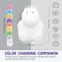 Lumipets Remote Control Silicone Night Light for Kids - Hippo Design with 9 Soft Colors & Sleep Timer - Rechargeable, Battery-Operated Lamp for Be...