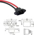 GELRHONR IEC 320 C14 Male 3 Pins Mount 10AWG AC Inline Plug Power Cord Panel Mount and 2 Open Wiring Stripped for Car/Home Appliances/PC - Black/R...