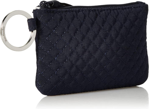 Vera Bradley Women's Microfiber Zip ID Case Wallet, Solid Navy, One Size...