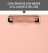 Dexas Slimcase 2 Storage Clipboard with Side Opening, Blush Pink with Rose Gold Clip, Office Supplies Clipboards to Carry and Store, A4 Holder, Co...