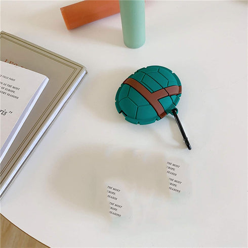 Compatible with Earbuds Case Airpods 1 & 2, 3D Vivid Distinctive Turtle Shell Design Kids Girls Women Cute Animal Wireless Earphone Soft Silicone ...
