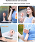 Portable Handheld Fan Hanging Neck Fan?Foldable Personal Fan Desk Fan with Lanyard and Digital Display?USB Rechargeable 5000mAh 5 Wind Speed Mini ...