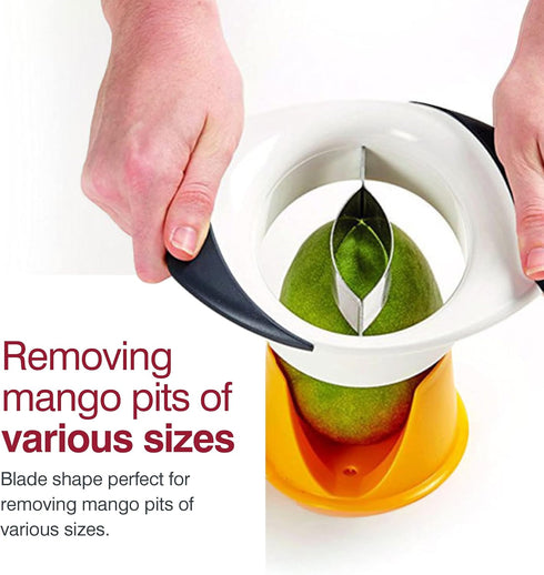 Zyliss 3-in-1 Mango Slicer, Peeler & Pit Remover Tool - Kitchen Mango Depitter & Peeler Gadget - Fruit Slicer with Micro-Serrated Stainless Steel ...
