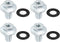 X AUTOHAUX 4 Pcs M12x1.75 Steel Engine Oil Drain Plug Screw for Chevrolet Silverado 1500 2500 3500 HD Malibu S10 Monte Carlo Silver Tone...