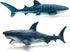 Gemini&Genius Sea Animal Great White Shark and Whale Shark Action Figure Set Soft Rubber Ocean Sea Animal Marine Animal Model Toys for Kids Swimmi...