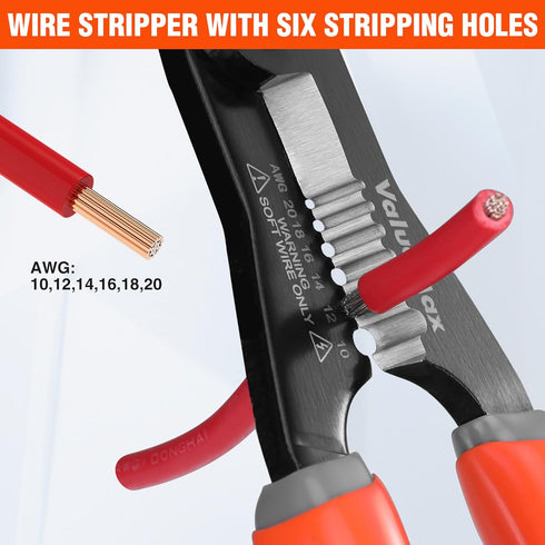 Valuemax 4-in-1 Wire Stripper Tool, Wire Stripper, Wire Cutters, Wire Crimping Tool, Multifuntional Electrician Pliers for Clamping, Stripping, Cu...
