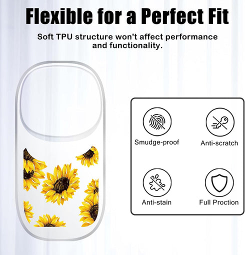 Cute Case Compatible for Apple Magic Mouse 1/2 with Flower Flora Design Thin Soft Silicone Clear TPU Non-Slip Apple Magic Mouse 1st and 2nd Genera...