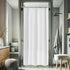AooHome Fabric Shower Curtain, 36 Width x 72 Height Inch Stall Size Bathroom Curtain for Hotel, Waterproof, White...