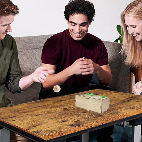 Penny Game - Fun Board Game Works with Pennies, Get Rid of Coins to Win, Coin Game Wood Box for 2-6 Players, Simple + Strategic Dice Games...