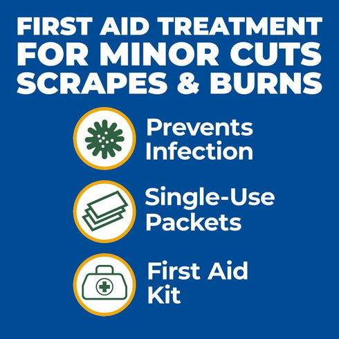 Globe (144 Pack) Triple Antibiotic Ointment 0.9g Single Packet, First Aid Kit for Minor Scratches, Wounds, Cuts and Burns, Prevents Infection Acti...