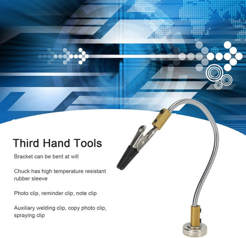 Walfront Single Soldering Helping Hands with Magnetic Base Adjustable Welding Third Hand Tool for Electronics Repair Assembly Duplex Workshop Craf...