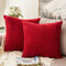 MIULEE Pack of 2 Corduroy Pillow Covers Soft Soild Striped Throw Pillow Covers Set Decorative Square Cushion Cases Pillowcases for Cushion Couch S...