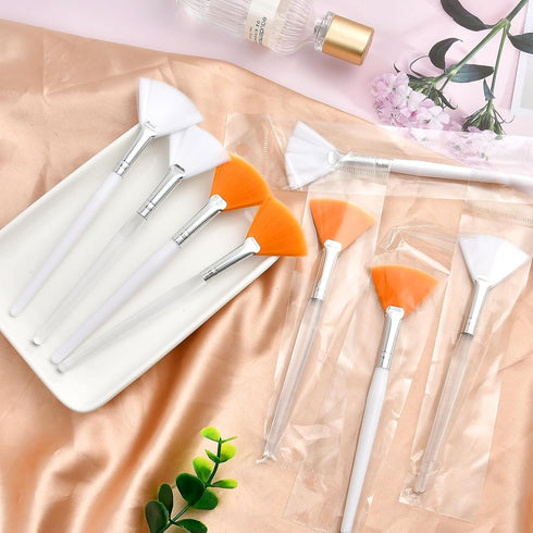 60 Pcs Fan Facial Brush Multi Use Mask Brush Slim Soft, Face Mask Applicator Makeup Cosmetic Skincare Tools for Women Girls Esthetician Mud Clay M...