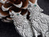 Alilang Silvery Tone Clear Rhinestones Emerald Green Eyes Howling Couple Wolves Animals Lapel Brooch Pin...