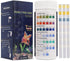 7 in 1 Aquarium Test Strips, 100 Strips Fish Tank Water Quality Test Freshwater Saltwater Test Kit for Test pH, Carbonate, Alkalinity, Hardness, C...
