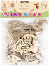 Wooden Eggs 48 Pieces Easter Crafts Wooden Ornaments Unfinished Crafts Hanging Embellishments for Party Supplies DIY Decor Valentines Day Cards fo...