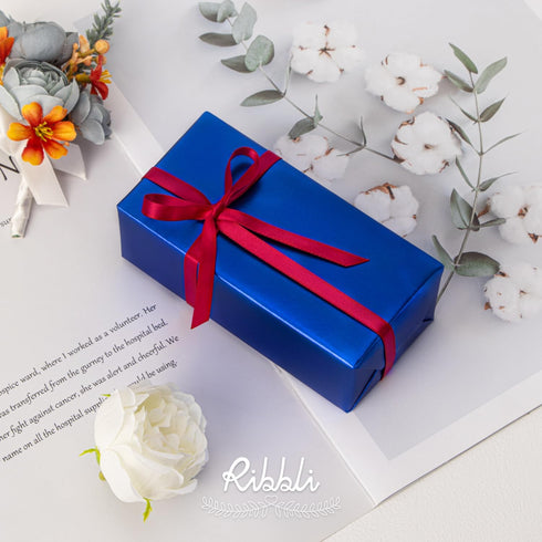 Ribbli Red Satin Ribbon Double Faced Satin 1/4 Inch x Continuous 100 Yards-Red Ribbon for Gift Wrapping Crafts Wedding Decoration Bows Bouquet Flo...