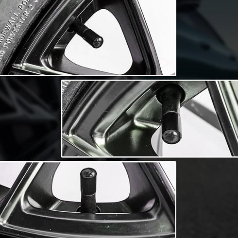 Car Tire Valve Stem Caps, 4Pcs Aluminum Alloy Air Caps Cover, Corrosion Resistant & Leak Proof Tire Valve Cap, Universal Tire Trim Accessories for...