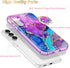 Hekodonk for Galaxy S23 FE 5G Case with Rotation Ring Kickstand Magnetic Car Mount Full Body Shockproof Protection Rugged Slim Marble Cover Case f...