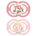 MAM Perfect Night Baby Pacifier, Patented Nipple, Glows in The Dark, 2 Pack, 6-16 Months, Girl...