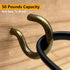 20 Pcs Stainless 2.36 Inches Screw Hooks for Outdoor String Lights, Ceiling hooks for hanging plants, Christmas Lights & Patio Lights Hooks, Bronz...